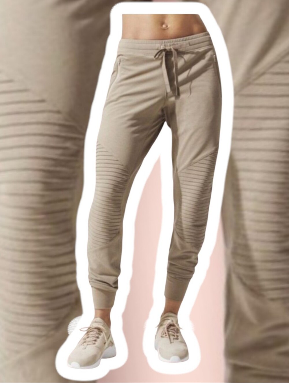 (NWOT) alo® Urban Moto Sweatpant - Gravel